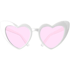 Bril Vrijgezellenfeest Hart Wit/Roze