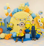 Folieballon Minion Blauw/Wit Rond 45cm