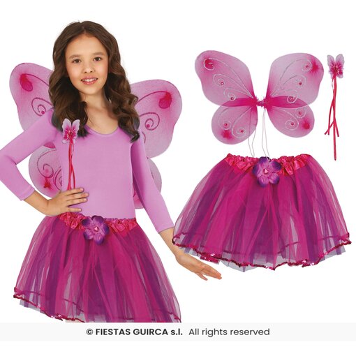 Vlinder Set Kind Lila/Roze