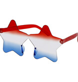 Feestbril Ster Rood Wit Blauw