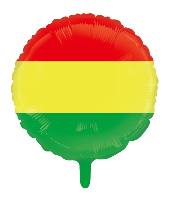 Folieballon Rood/Geel/Groen (46cm)
