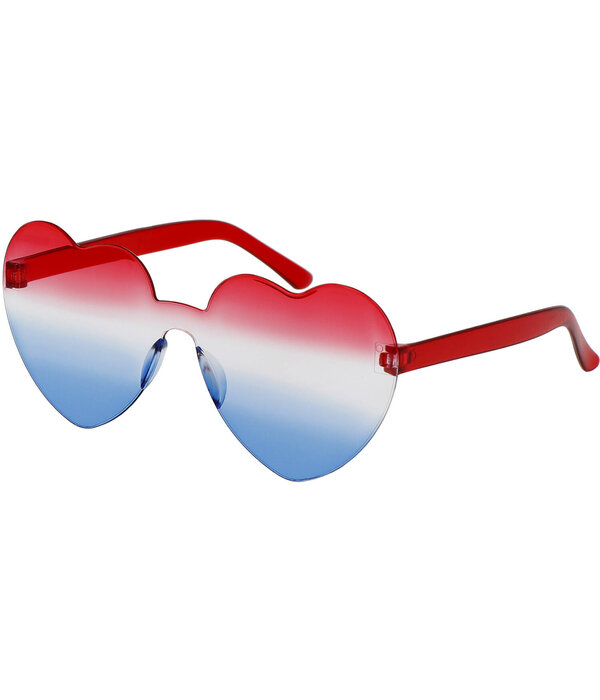 Bril Hart Rood/ Wit/Blauw