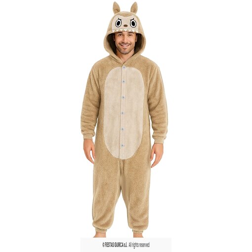Lulu Monster Onesie Heren Bruin