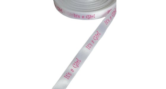 Satijnlint met tekst