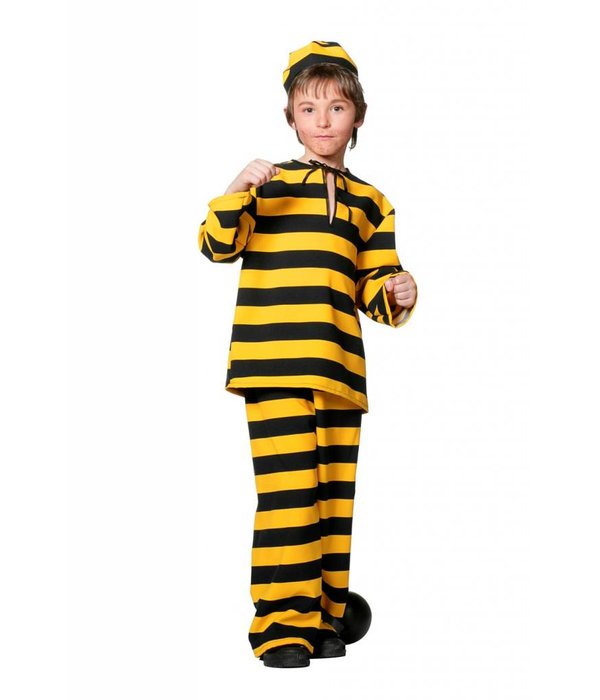 Boef verkleedpak kind geel/zwart