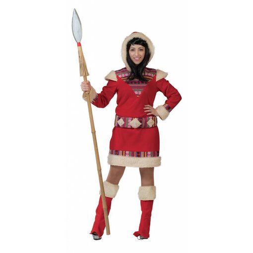 Eskimo pakje vrouw rood