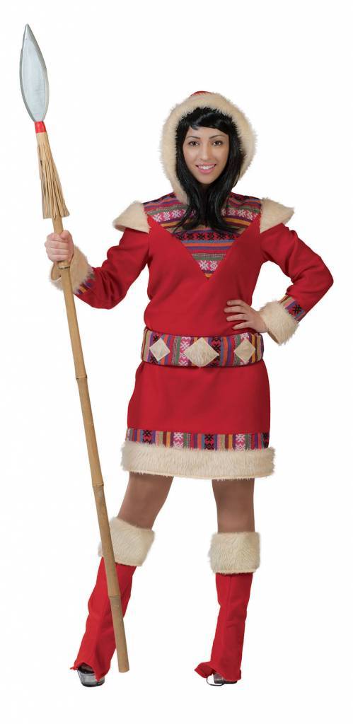 Eskimo pakje vrouw rood afbeelding