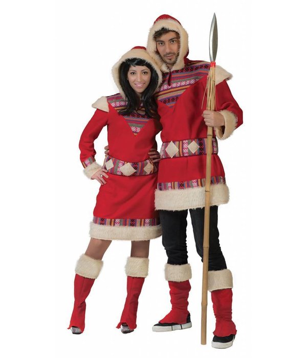Eskimo pakje vrouw rood