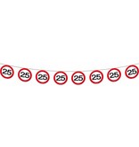 Vlaggenlijn verkeersbord '25'