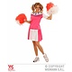 Cheerleader pakje dames roze/wit