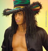 Funky Rasta Hoed Met Pluche Rand