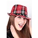 Hoed kojak schotse ruit rood