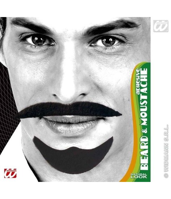 Baard en snor zwart Arabier