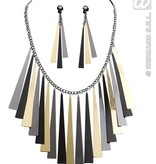 Egyptische ketting en oorring set