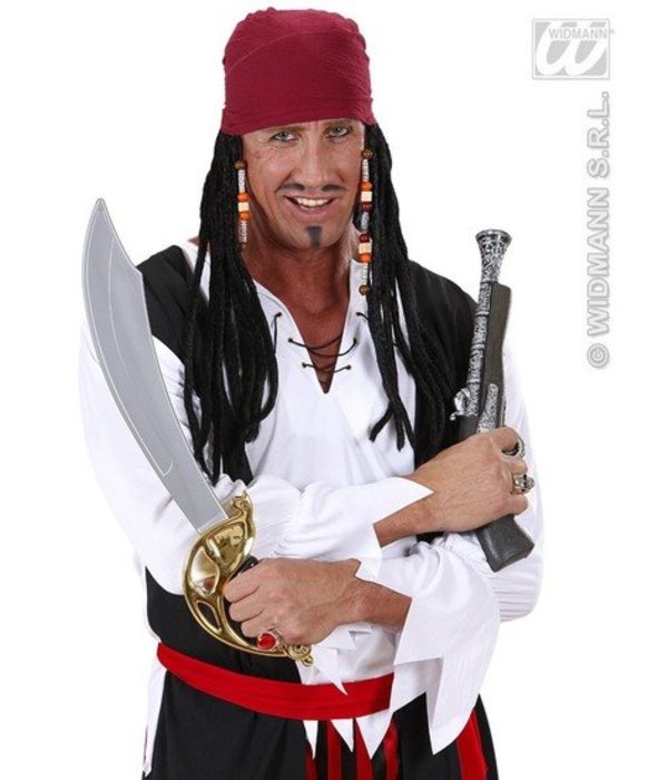 Carribische Piratenpruik met Bandana