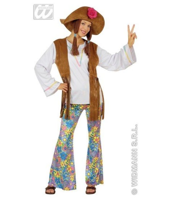 Hippie Woodstock kostuum vrouw