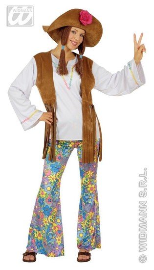 Hippie Woodstock kostuum vrouw afbeelding