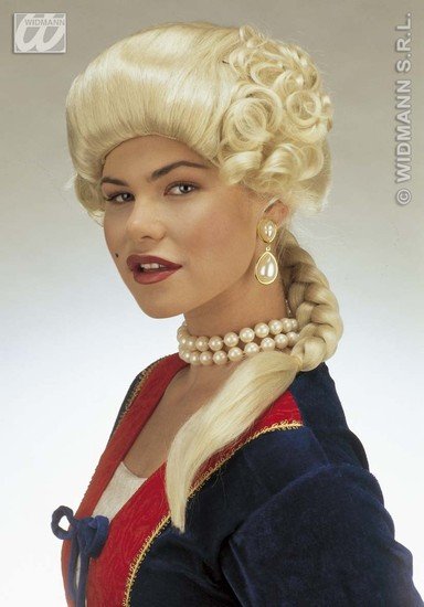 Pruik Hertogin Josephine blond afbeelding