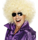 Pruik Afro new look blond