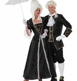 Markies kostuum taft zwart