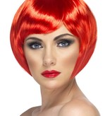 Glamour pruik bobline rood