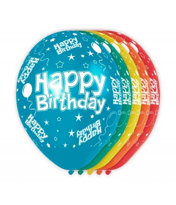 Happy Birthday Verjaardag Ballonnen 5 stuks