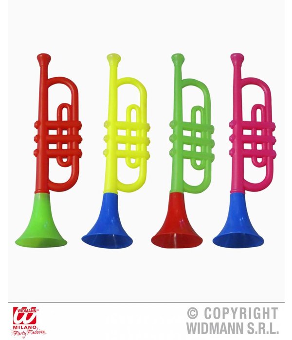 Trompet clown met geluid plastic