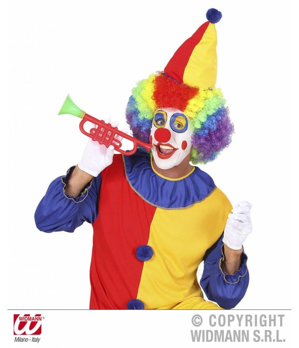 Trompet clown met geluid plastic