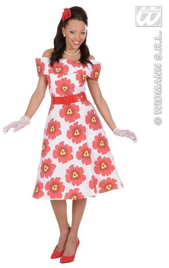 50's bloemetjes jurk