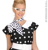 Nekband satijn met stippen