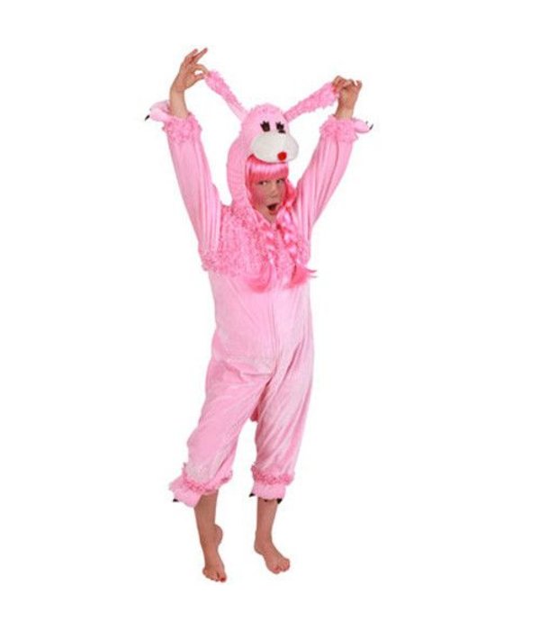 Kostuum Poedel roze pluche