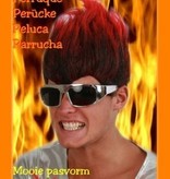 Pruik X-plosion zwart/rood