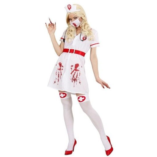 Horror bloederige verpleegster kostuum