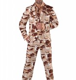3-delig kostuum Desert Storm