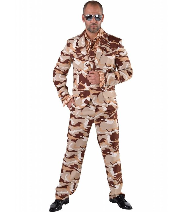 3-delig kostuum Desert Storm