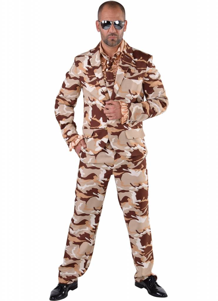 3-delig kostuum Desert Storm