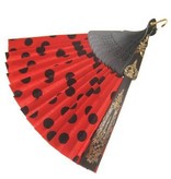 Spaanse waaier rood/zwart