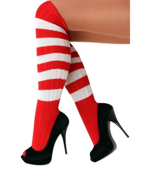 Kniekousen rood/wit