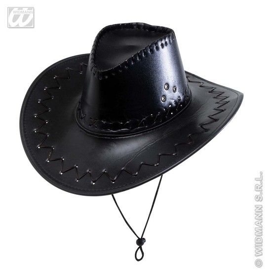 Cowboyhoed lederlook met decoratie afbeelding