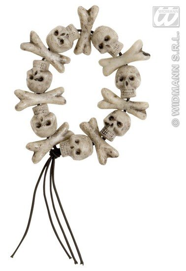Armband met schedels en botten afbeelding