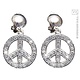 Peace and Love oorbellen Strass