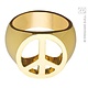 Peace and Love rind goud
