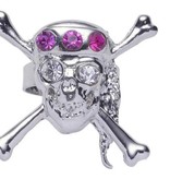 Schedelring Piraat strass
