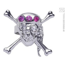 Schedelring Piraat strass