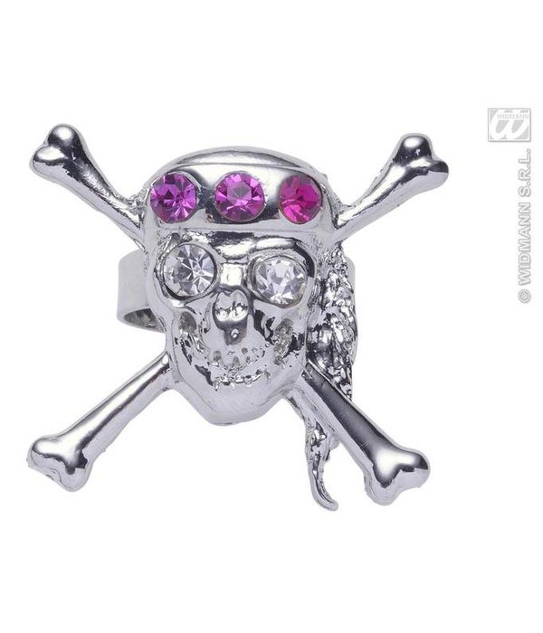 Schedelring Piraat strass