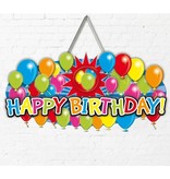 Deurbord 3d balloons Happy Birthday