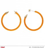 Oorbellen neon oranje
