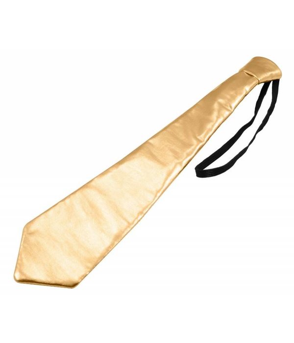 Stropdas metallic goud