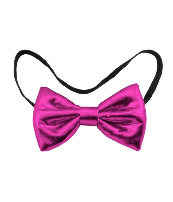 Strikje metallic magenta