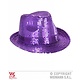 Paarse glitterhoed